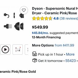 Dyson Supersonic Hair Dryer - Pink and Gold